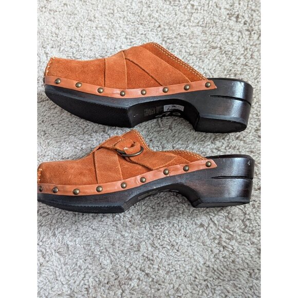 Skechers Women's Wooden Clog Golden Maple Suede Leather Slip On US 7 Brazil-lp - Picture 6 of 12